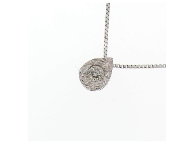 Autre Marque Collana in oro bianco K10 e diamanti Argento - vista 3