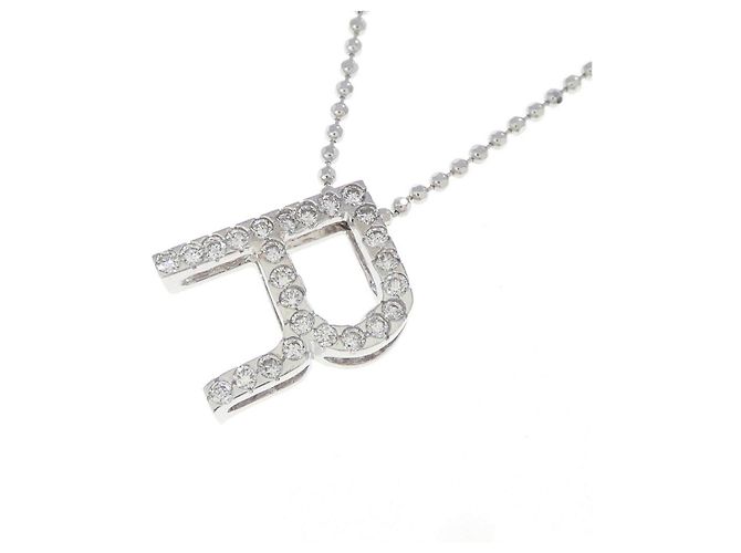 Autre Marque Collana Au750 Initial R Diamond Argento - vista 3