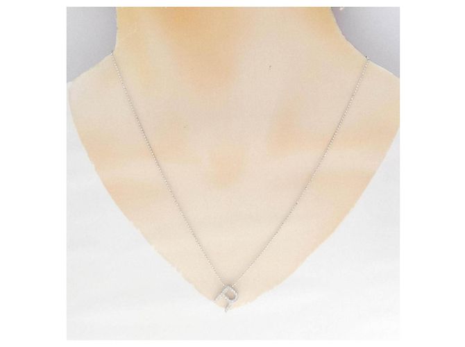 Autre Marque Collana Au750 Initial R Diamond Argento - vista 6
