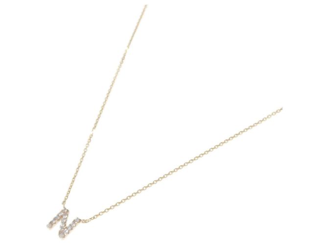 Autre Marque Collana Au750 Initial N Diamond Rosa - vista 2