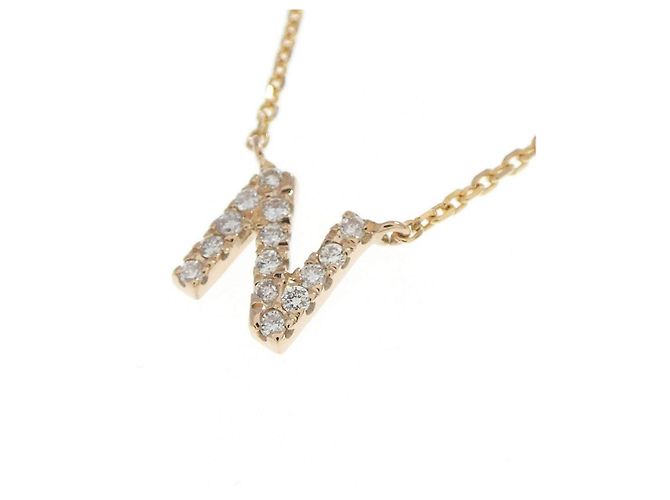 Autre Marque Collana Au750 Initial N Diamond Rosa - vista 3