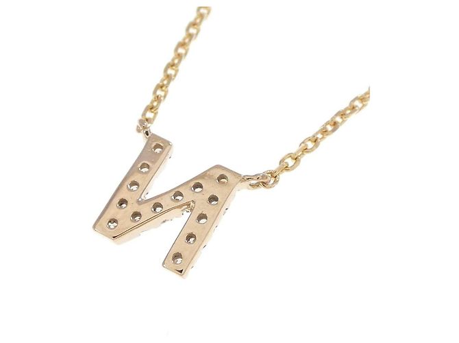Autre Marque Collana Au750 Initial N Diamond Rosa - vista 4