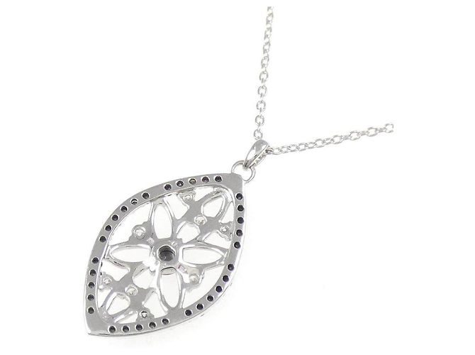 Autre Marque Collana in oro bianco e oro nero Au750 con diamanti - vista 4