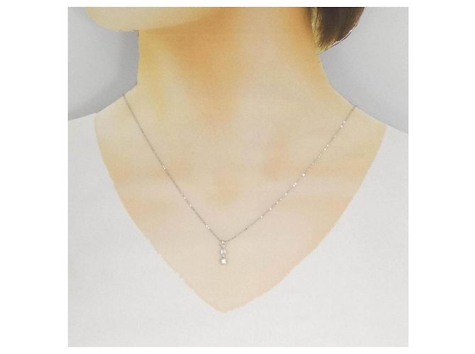 Autre Marque Collana in oro bianco Au750 e diamanti Argento - vista 6