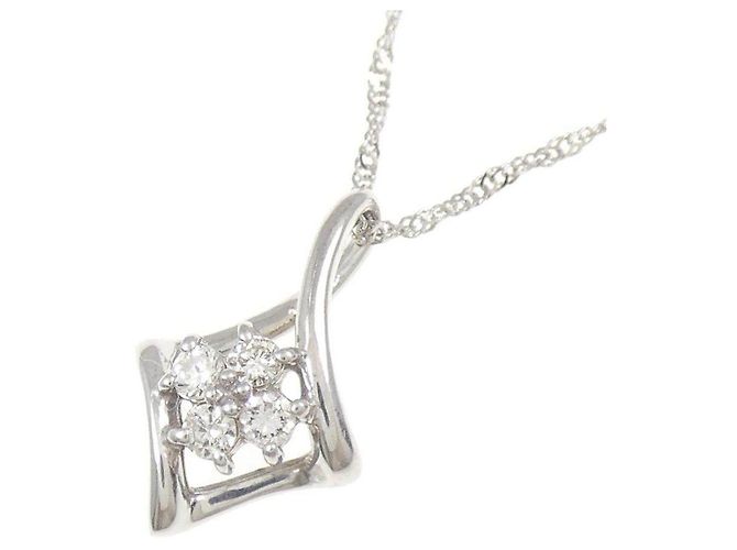 Autre Marque Collana in oro bianco Au750 e diamanti Argento - vista 3