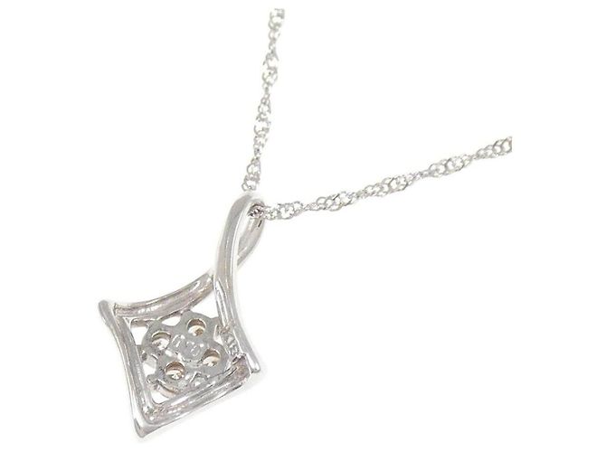 Autre Marque Collana in oro bianco Au750 e diamanti Argento - vista 4