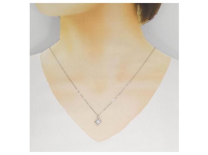 Autre Marque Collana in oro bianco Au750 e diamanti Argento - vista 6