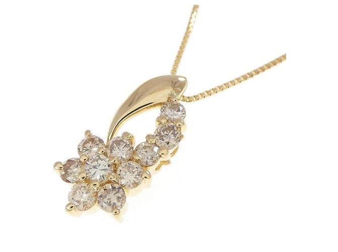 Autre Marque Collana Au750 Fiore e Diamanti D'oro - vista 3