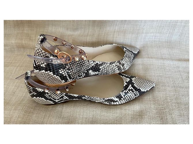 Sophia Webster Ballerines bout pointu imitation python Imprimé python Métallisé - vue 10