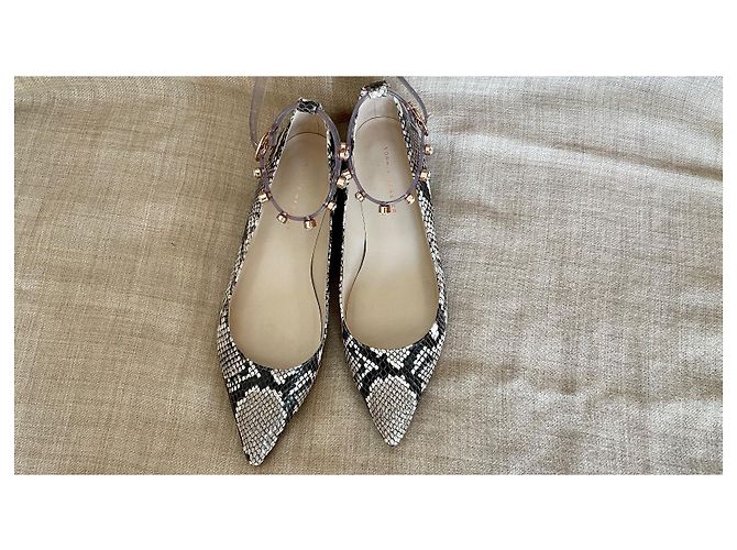Sophia Webster Ballerines bout pointu imitation python Imprimé python Métallisé - vue 4