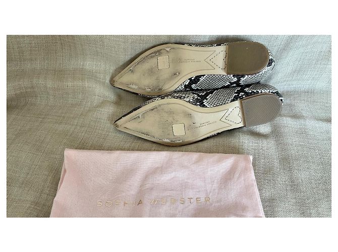 Sophia Webster Ballerines bout pointu imitation python Imprimé python Métallisé - vue 8