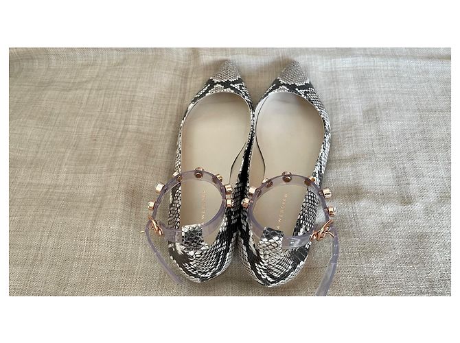 Sophia Webster Ballerines bout pointu imitation python Imprimé python Métallisé - vue 9
