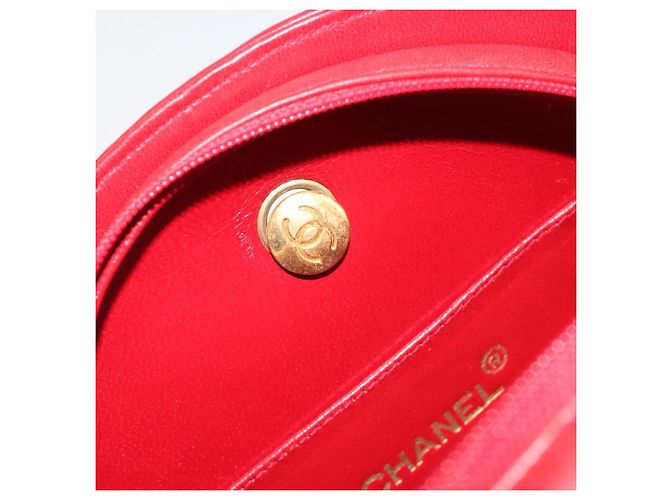 Timeless Borsa a tracolla CHANEL Matelassé con catena in pelle d'agnello rossa e CC dorato - vista 15