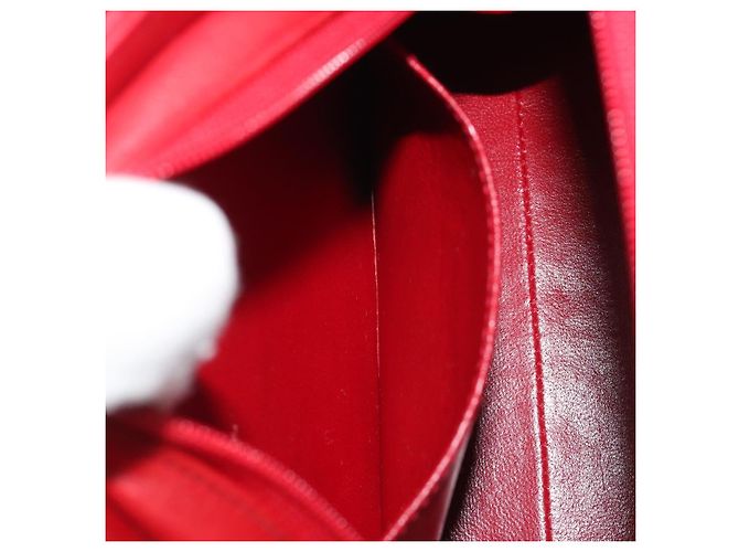 Timeless Borsa a tracolla CHANEL Matelassé con catena in pelle d'agnello rossa e CC dorato - vista 20