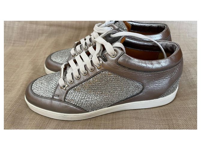Jimmy Choo Miami Sneakers Glitter Argento - vista 10