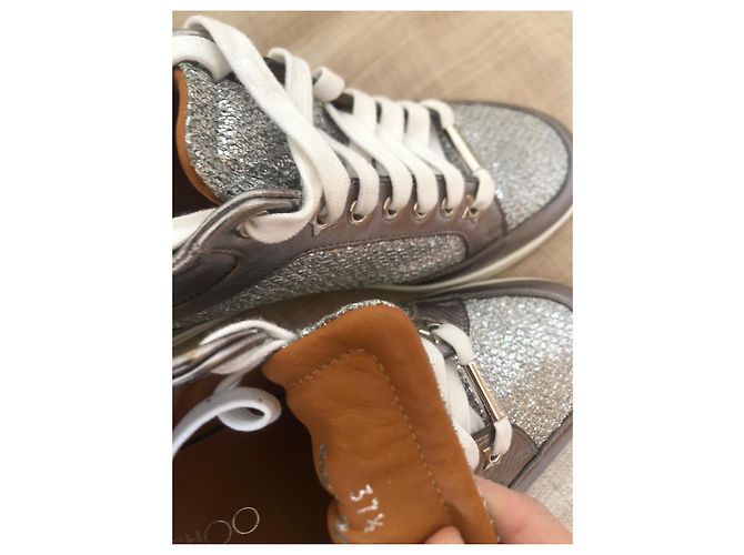 Jimmy Choo Miami Sneakers Glitter Argento - vista 12