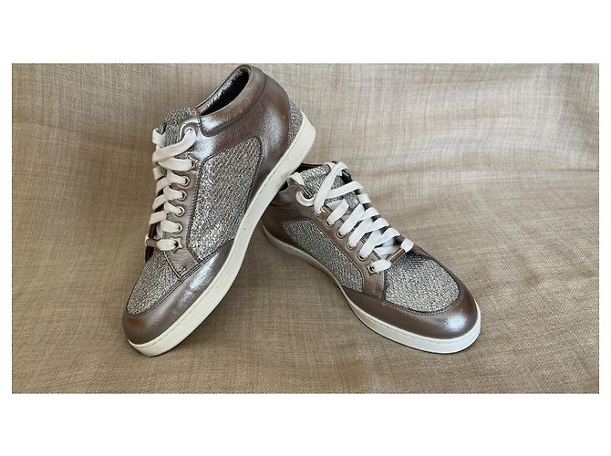 Jimmy Choo Miami Sneakers Glitter Argento - vista 2