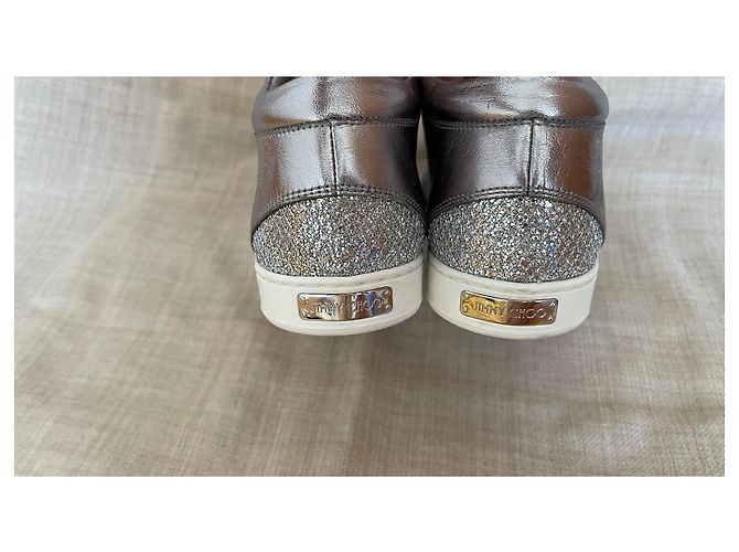 Jimmy Choo Miami Sneakers Glitter Argento - vista 3