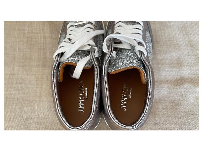 Jimmy Choo Miami Sneakers Glitter Argento - vista 7