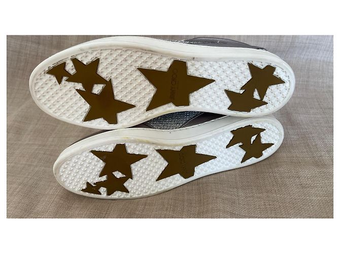Jimmy Choo Miami Sneakers Glitter Argento - vista 8