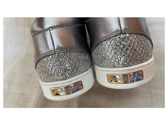 Jimmy Choo Miami Sneakers Glitter Argento - vista 9