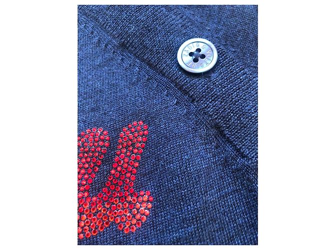 Zadig & Voltaire "Love You" Merinowoll-Pullover Blau - Ansicht 8