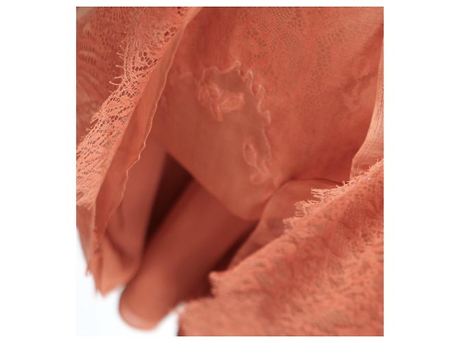 Valentino Vestido shift de encaje albaricoque Pre-Fall 2014 Naranja - vista 6