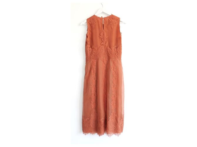 Valentino Vestido shift de encaje albaricoque Pre-Fall 2014 Naranja - vista 7