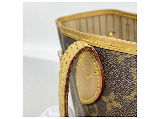 Borsa Tote Louis Vuitton Monogram Neverfull MM Marrone - vista 10