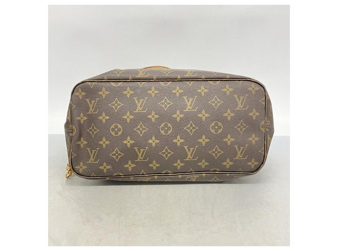 Borsa Tote Louis Vuitton Monogram Neverfull MM Marrone - vista 3