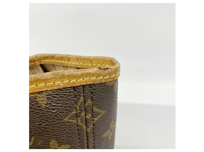Borsa Tote Louis Vuitton Monogram Neverfull MM Marrone - vista 7
