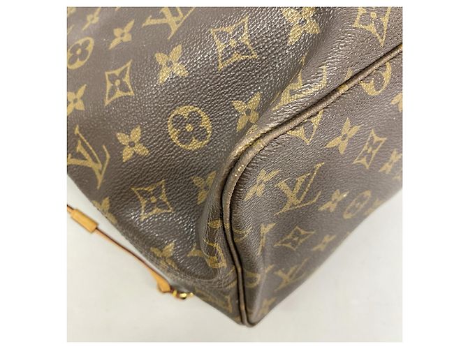 Borsa Tote Louis Vuitton Monogram Neverfull MM Marrone - vista 8
