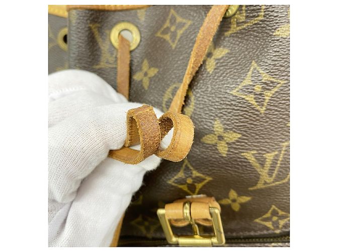 Zaino Louis Vuitton Monogram Montsouris MM Marrone - vista 10