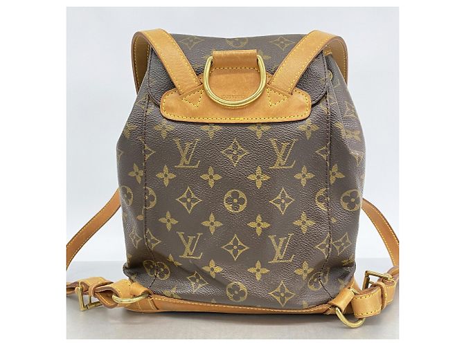 Zaino Louis Vuitton Monogram Montsouris MM Marrone - vista 12