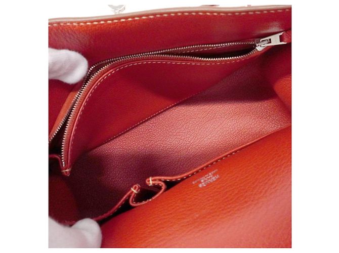 Hermès Borsa a tracolla Hermes Jypsiere 28 Rosso - vista 4