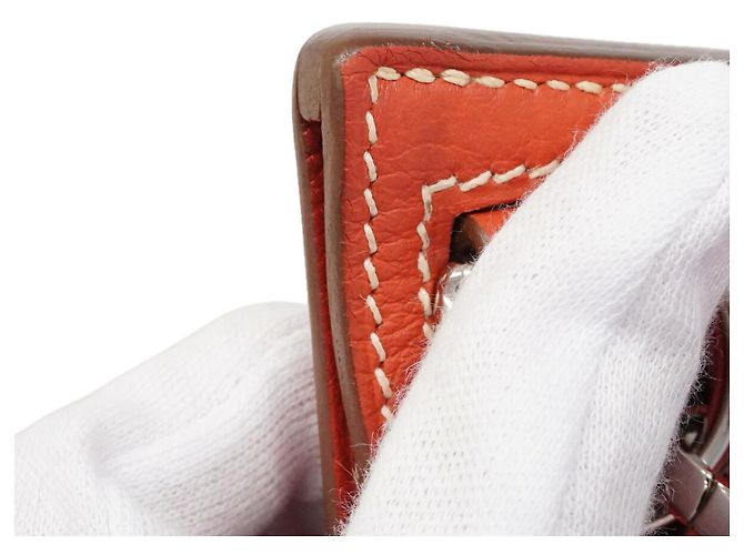 Hermès Borsa a tracolla Hermes Jypsiere 28 Rosso - vista 7