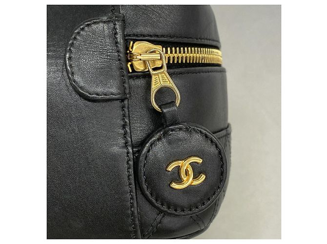 Chanel Vanity Bag aus bicolor Leder in Schwarz - Ansicht 7