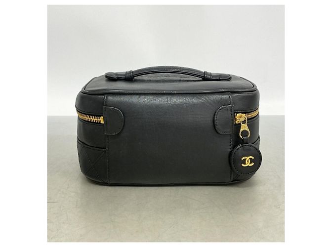 Chanel Vanity Bag aus bicolor Leder in Schwarz - Ansicht 8