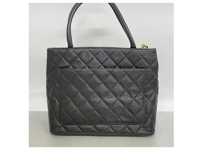 Timeless Borsa Tote Chanel in pelle di vitello martellata nera Nero - vista 10