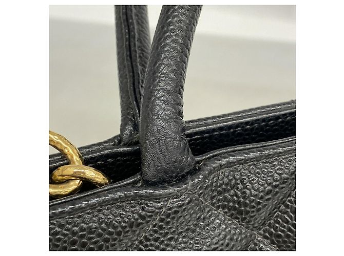 Timeless Borsa Tote Chanel in pelle di vitello martellata nera Nero - vista 8