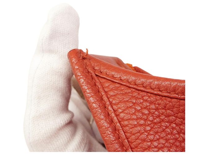 Hermès Borsa a tracolla Hermes Evelyne 3PM Rosso - vista 6