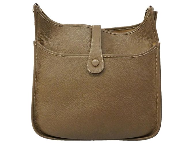 Hermès Borsa a tracolla Hermes Evelyne 3GM Taupe - vista 14