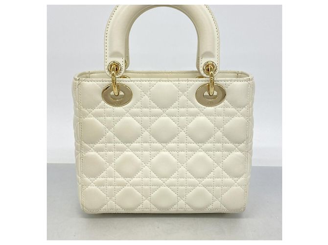 Borsa Christian Dior Cannage Lady Dior Bianco - vista 11