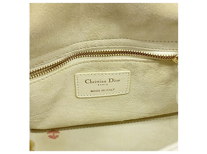 Borsa Christian Dior Cannage Lady Dior Bianco - vista 5