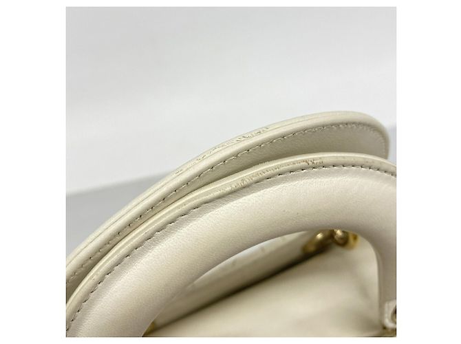 Borsa Christian Dior Cannage Lady Dior Bianco - vista 8