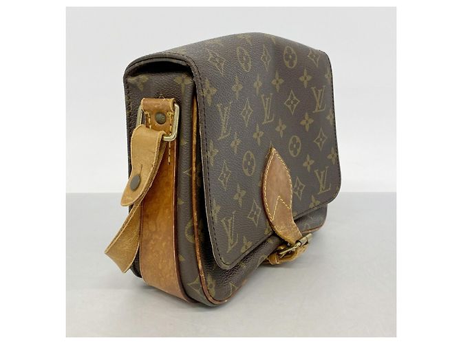 Borsa a tracolla Louis Vuitton Monogram Cartouchiere MM Marrone - vista 2