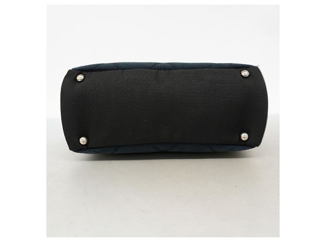 Chanel Paris Biarritz Canvas Tote Bag Schwarz Marineblau - Ansicht 3