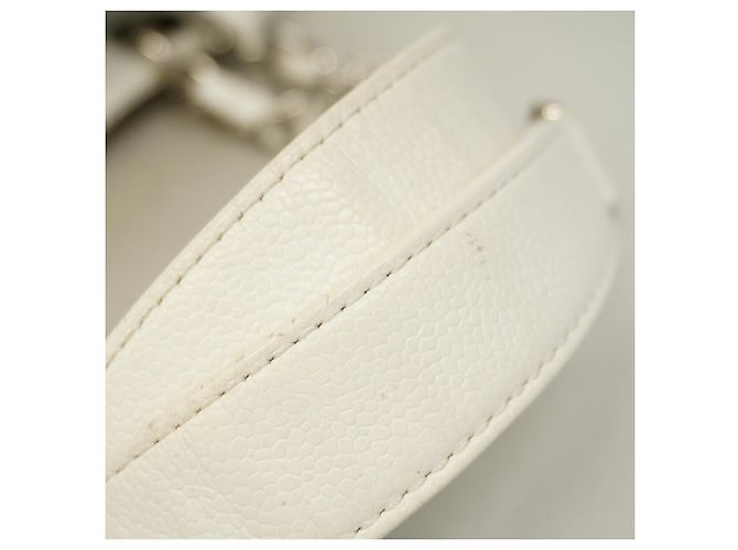 Timeless Borsa Tote Chanel in vitello grana bianca Bianco - vista 10