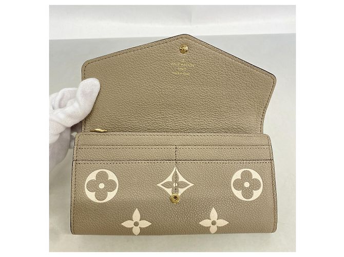 Louis Vuitton Long Wallet Monogram Empreinte Bicolor Grau Roh - Ansicht 6