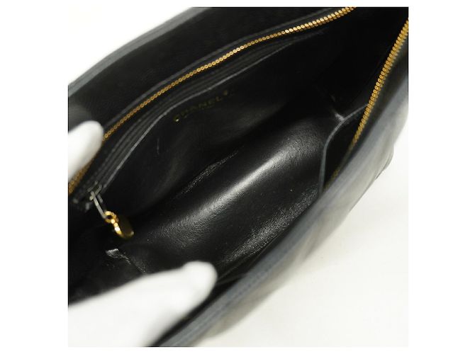 Borsa Tote Chanel in pelle di vitello martellata nera Nero - vista 4